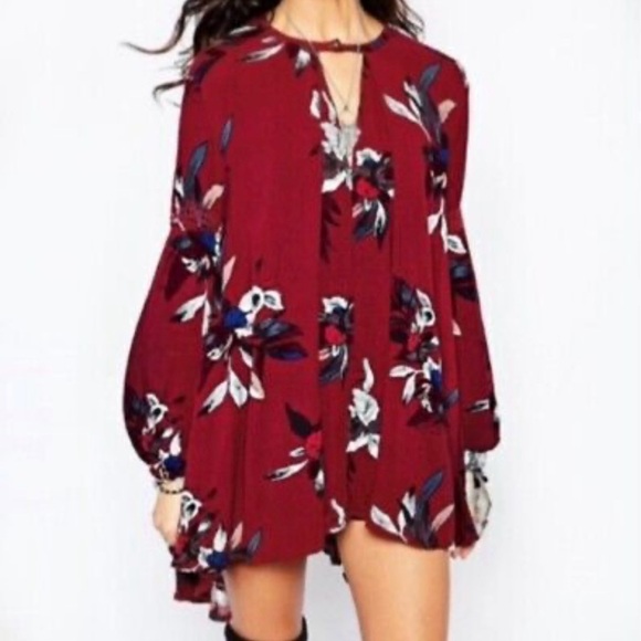 Free People Floral Mini Dress - Picture 1 of 7